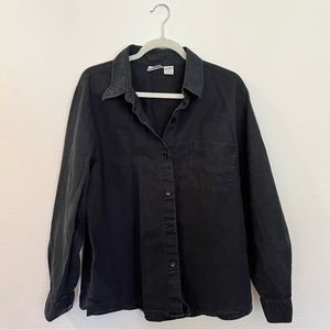 Liz Baker Black Button Down Shirt